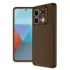 Redmi Note 13 Pro 4G Kılıf Auto Focus Karbon Kapak - Kahverengi