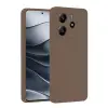 Redmi Note 14 4G Kılıf First Silikon - Kahverengi