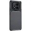 Redmi Note 14 Pro 4G Kılıf Auto Focus Karbon Kapak - Siyah