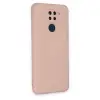Redmi Note 9 Kılıf Nano içi Kadife Silikon - Pudra