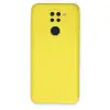Redmi Note 9 Kılıf Nano içi Kadife Silikon - Sarı