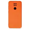 Redmi Note 9 Kılıf Nano içi Kadife Silikon - Turuncu