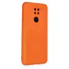 Redmi Note 9 Kılıf Nano içi Kadife Silikon - Turuncu