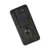 Redmi Note 9 Kılıf Pars Lens Yüzüklü Silikon - Siyah