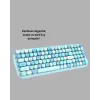 Retro Daktilo Stilli Kablosuz Klavye Mouse Seti – Sessiz ve Şık