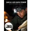 Sensörlü LED Kafa Feneri Şarj Edilebilir Manyetik Eller Serbest Yeni Nesil