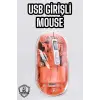Sessiz Kablosuz USB Girişli Mouse Fare Yüksek Performanslı