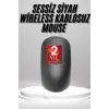 Siyah Kablosuz Mouse Wireless Mouse Minimal Tasarım