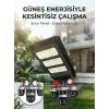 Solar Panelli Akıllı Güvenlik Kamerası LED Projektörlü