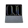 T5510D iPad Pro 13 (2024) Kılıf Palermo Ledli Klavyeli Standlı Tablet Kılıfı - Siyah