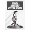Telefon Tutucu Mikrofonlu Işıklı Youtuber Video Kayıt