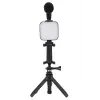 Telefon Tutucu Mini Mikrofonlu Tripod Vlog Çekim Video