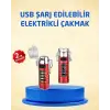 Tip C Şarjlı Dijital Ekranlı Çakmak ve El Feneri