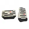 Universal Otomatik Metal Pedal Seti 2 Parça Krom Siyah