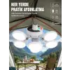 USB ve Solar Şarjlı Katlanabilir 5 Taraflı LED Lamba