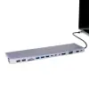 Vcom CU4703 Type-C To USB3.0-3+USB2.0-2+VGA+RJ45+SD+TF+Audio+HDMI+DP+USB-C DATA-2+USB-C Çoklayıcı