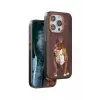 Venco Apple iPhone 14 Pro Max Perma Desenli Kapak - Kahverengi