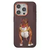 Venco Apple iPhone 14 Pro Max Perma Desenli Kapak - Kahverengi