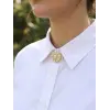 Vintage Model Gold Renk Düğme veya Manşet Broşu