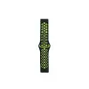Watch 20mm Spor Delikli Kordon - Siyah-Yeşil