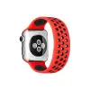 Watch 38mm Ayarlı Delikli Silikon Kordon - Kırmızı-Siyah