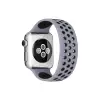 Watch 42mm Ayarlı Delikli Silikon Kordon - Gri-Siyah