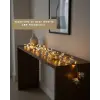 Yaprak Şekilli Gümüş LED Işık Pilli Dekoratif Aydınlatma