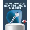 Yüksek Basınçlı 3 Fonksiyonlu Duş Başlığı
