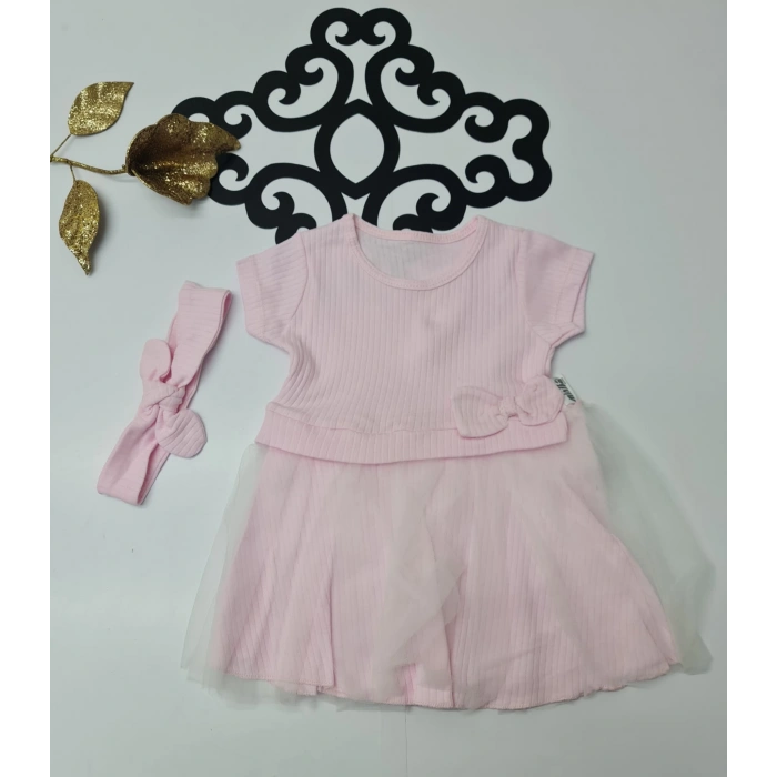 Yazlık türlü papyonlu kız taci papyonlu elbise