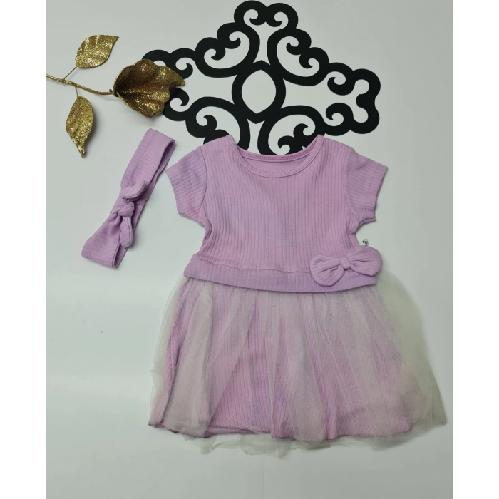 Yazlık türlü papyonlu kız taci papyonlu elbise