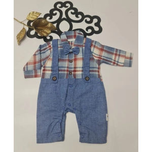 Penye askılı papyonlu çıtçıtlı Düğmeli tulum