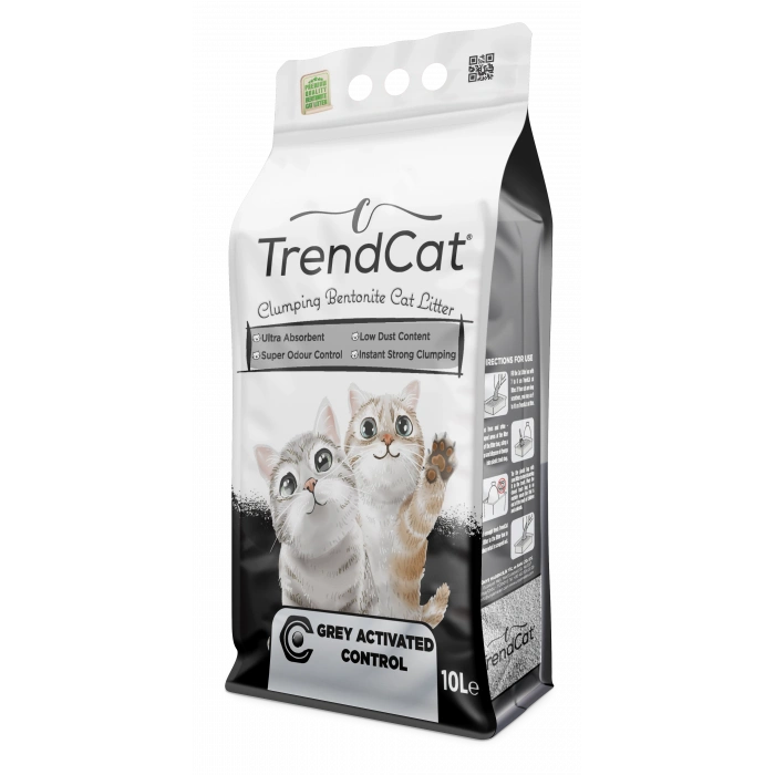 Grey Activated Control Topaklanan Koku Hapseden Tozsuz 10 Lt Kedi Kumu