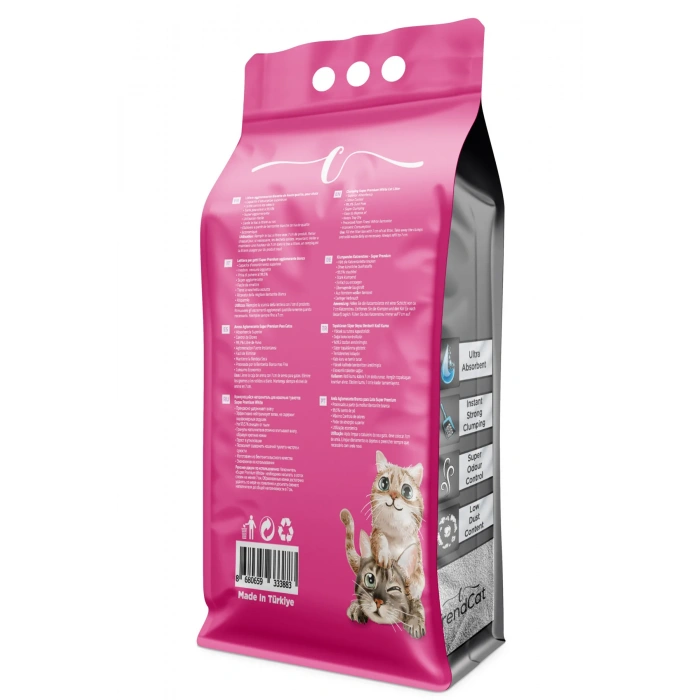 Bebek Pudrası Kokulu Topaklanan Koku Hapseden Tozsuz 10 Lt Kedi Kumu