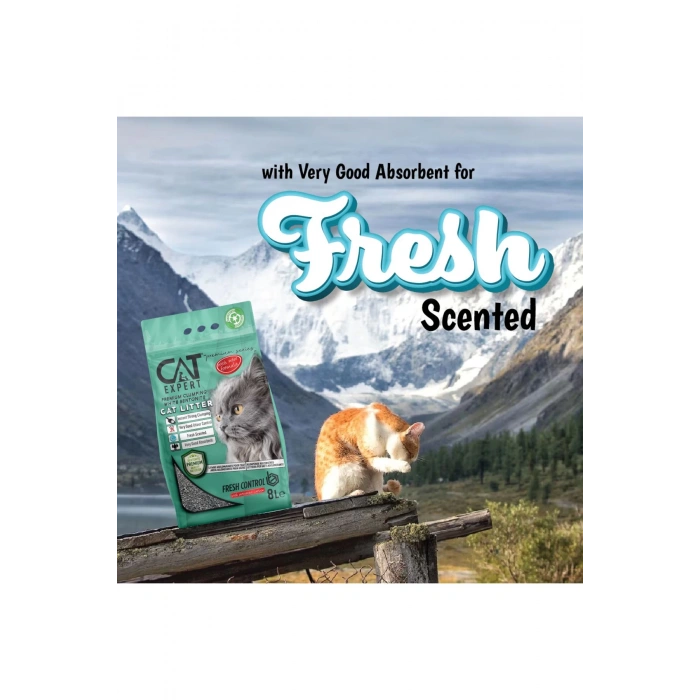 Fresh Control With Activated Carbon Topaklanan Koku Hapseden Tozsuz 8 Lt Kedi Kumu
