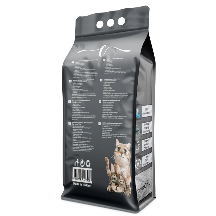 Grey Activated Control Topaklanan Koku Hapseden Tozsuz 10 Lt Kedi Kumu