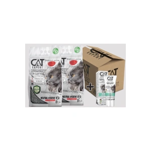 Neutral Hygiene With Activated Carbon Topaklanan Koku Hapseden Tozsuz 2x8=16 Lt Kedi Kumu + Malt Paste