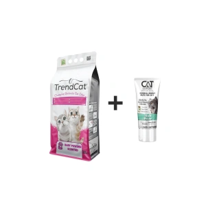 Bebek Pudrası Kokulu Topaklanan Koku Hapseden Tozsuz 10 Lt Kedi Kumu + Malt Paste