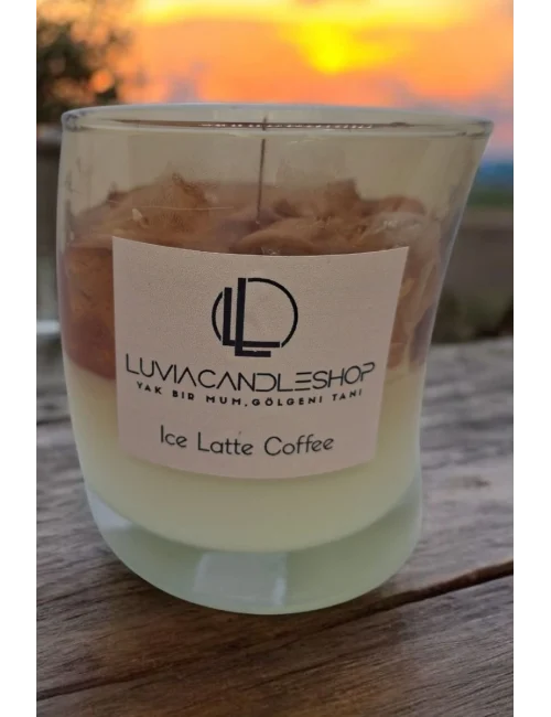 ıce latte kahve esanslı jel ve soya mum