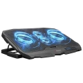 Rampage AD-RC4 Mavi Ledli 2*125mm+2*70mm Işıklı Fan 15-17 Notebook Soğutucu Stand