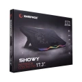 Rampage AD-RC8 SHOWY Siyah 180mm Fan 15-17 RGB Işıklı Notebook Soğutucu Stand
