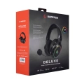 RAMPAGE RM-K81 DELUXE SİYAH 7.1 SURROUND BLUETOOTH RGB LEDLİ SARJLI OYUNCU MİKROFONLU KULAKLIK