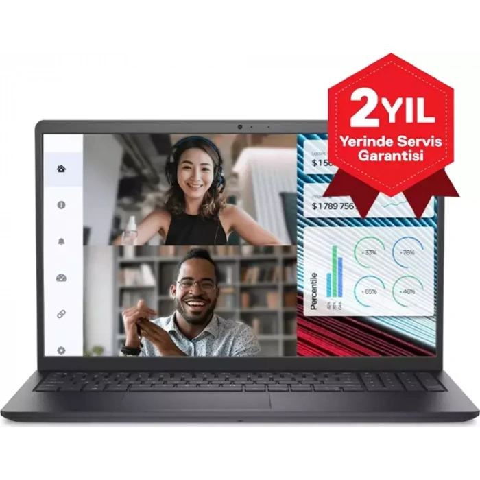 Dell Vostro 3520 N1605PVNB3520_U i5-1235U - 15.6 W11 PRO Dizüstü Bilgisayar - 8 GB DDR4 - 2 TB SSD - Sırt Çantası Hediyeli