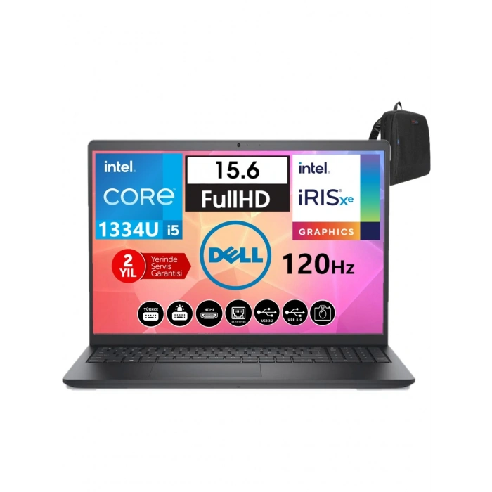 DELL VOSTRO 3530 INTEL I5 13 NESİL 1335U İŞLEMCİ 15.6 DİZÜSTÜ BİLGİSAYAR - 16 GB DDR5 - 512 SSD - Sırt Çantası Hediyeli