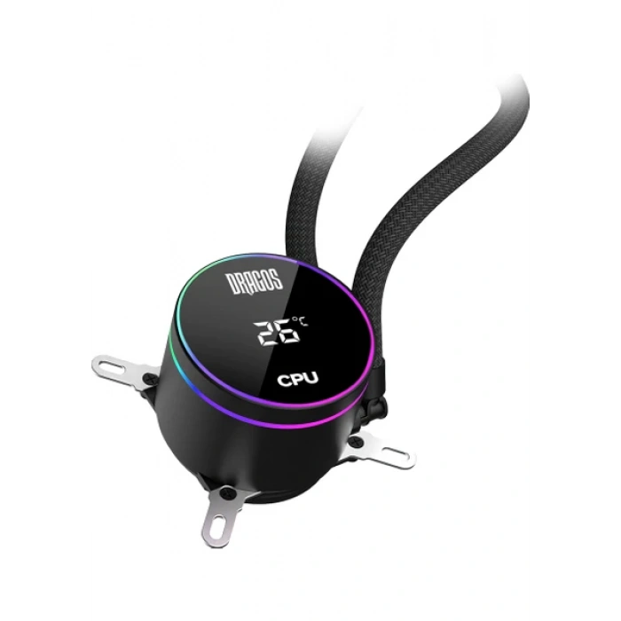 DRAGOS FROSTBİTE 240 BLACK INTEL&AMD 240MM ISI GÖSTERGELİ ARGB SIVI SOĞUTUCU