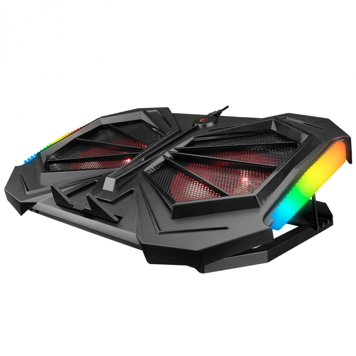 Rampage AD-RC11 SPIDER Siyah 2 Fan 2 USB RGB Işıklı 15-17 Notebook Soğutucu Stand
