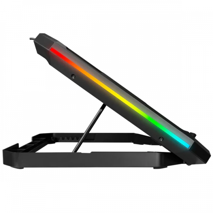 Rampage AD-RC15 SPEAR Siyah 5 Fan 2 USB RGB Işıklı 15-17 Notebook Soğutucu Stand