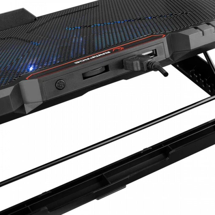 Rampage AD-RC15 SPEAR Siyah 5 Fan 2 USB RGB Işıklı 15-17 Notebook Soğutucu Stand
