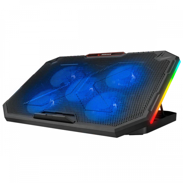 Rampage AD-RC15 SPEAR Siyah 5 Fan 2 USB RGB Işıklı 15-17 Notebook Soğutucu Stand