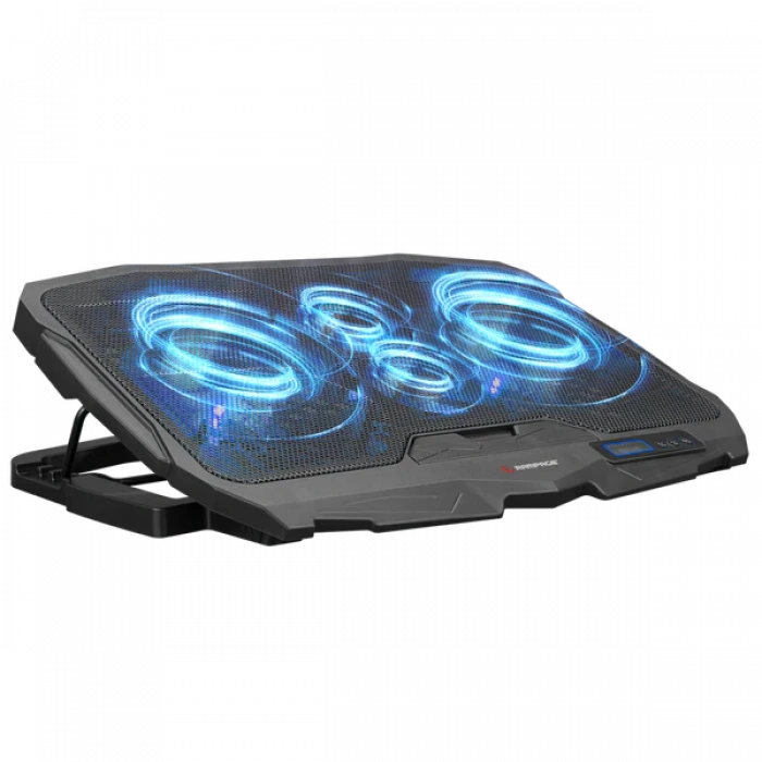 Rampage AD-RC4 Mavi Ledli 2*125mm+2*70mm Işıklı Fan 15-17 Notebook Soğutucu Stand