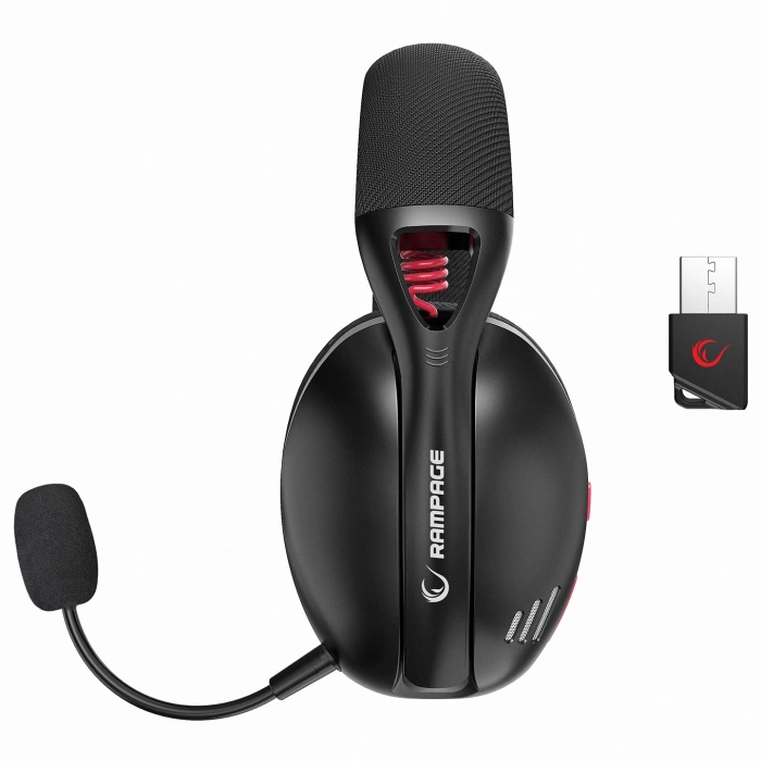 RAMPAGE CRACK H11 SİYAH WİRELESS 2.4G+ BLUETOOTH MİKROFONLU OYUNCU KULAKLIĞI